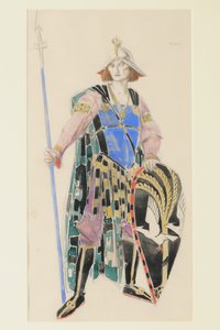 Figurino para Tristan, 1920 (wc no papel) de Charles Ricketts