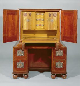 Gabinete - frente aberta, 1898 (mogno e azevinho branco) (ver também 272467-468)