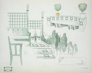 Detalhes de assentos e terraços, do início do século XIX, de 