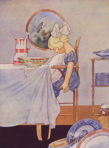 Depois do jantar, descansar um pouco (litografia a cores) de Charles Robinson
