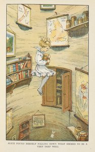 Alice deu por si a cair no que parecia ser um poço muito fundo. de Charles Robinson