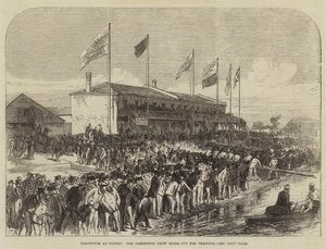 Boathouse at Putney, a equipe de Cambridge saindo para a prática de Sir John Charles Robinson