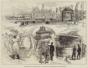 Festas no Thoresby Hall, em honra da maioria de Lord Newark de Sir John Charles Robinson