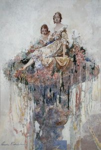 Fonte Flower (aguarela sobre papel) de Charles Robinson