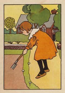 Ilustração para Babes and Birds (litografia a cores) de Charles Robinson