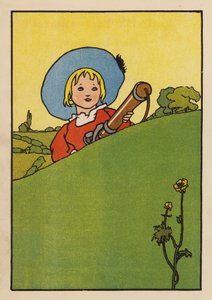 Ilustração para Babes and Birds (litografia a cores) de Charles Robinson