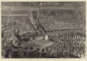 Instalação do Príncipe de Gales como Grão-Mestre dos maçons da Inglaterra no Royal Albert Hall
