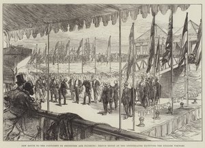 Nova rota para o continente por Sheerness e Flushing, o príncipe Henry da Holanda recebendo os visitantes ingleses de Sir John Charles Robinson