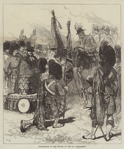 Apresentação de novas cores para os 42 highlanders de Sir John Charles Robinson