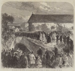O desastre na estrada de ferro de Chester e Holyhead, o funeral no cemitério de Abergele de Sir John Charles Robinson