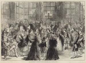 A marquesa do baile juvenil de Salisbury na Hatfield House