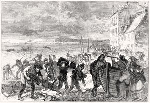 O desastre da Ponte Tay: Pedaços de destroços fundidos na praia em Broughty Ferry de Charles Robinson