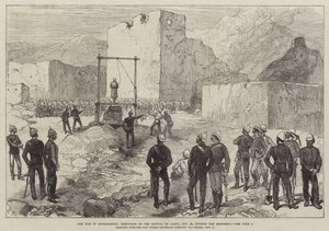 A guerra no Afeganistão, execução do Kotwal de Cabul, 26 de outubro, fora da residência