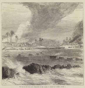A Guerra na Costa do Ouro, Destruição das Aldeias de Ampenee e Akimfoo, 14 de outubro