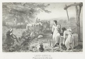 Trabalho da terra (arado e poço do século XI) (título no objeto) de Charles Rochussen
