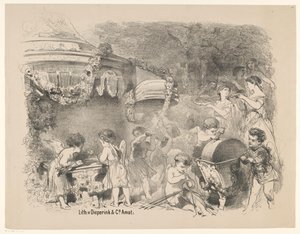 Cena da peça Princesa sem coração Anúncios de balés e peças apresentadas no Amsterdam City Theatre (título da série) de Charles Rochussen