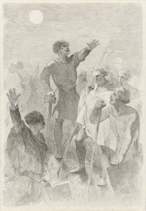 Wilfried cercado por seus guerreiros de Charles Rochussen