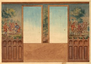 Projeto para parte da escada, Château-sur-Mer, Newport, Rhode Island de Charles Salagnad, French