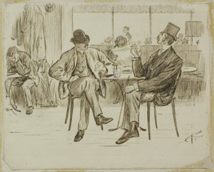 Cena do Café de Charles Samuel Keene