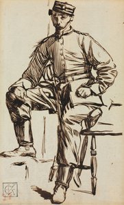 Charles Keene como voluntário de Charles Samuel Keene