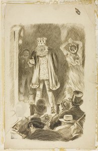 Lord Salisbury discursando em uma reunião de Charles Samuel Keene