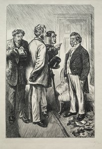 Nosso Peru de Natal, Sr. Bobsby Preocupado de Charles Samuel Keene