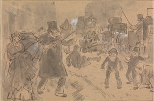Cena de rua de Charles Samuel Keene