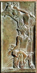 Ninfa e Satyr, c.1930 (bronze) (ver também 165265 e 165264)