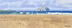 Bass Rock, Belhaven, 2015 (óleo sobre tela) de Charles Simpson