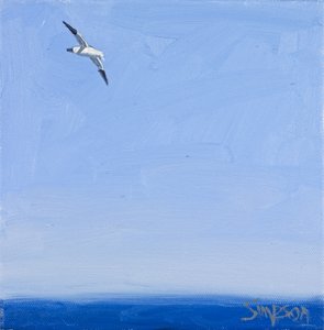 Gannet, 2010 (óleo sobre tela) de Charles Simpson