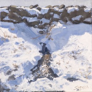 Neve à beira da estrada, 2016 (óleo sobre tela) de Charles Simpson