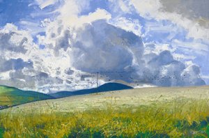 Stubble Field: Gralhas e Corvos, 2015 (óleo sobre tela)