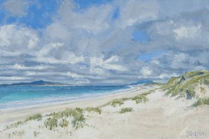 West Beach, Berneray, 2013 (óleo sobre tela) de Charles Simpson