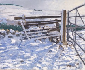 Portão de inverno, 2017 (óleo sobre tela) de Charles Simpson