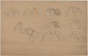 Estudos para Lunetas de Charles Sprague Pearce
