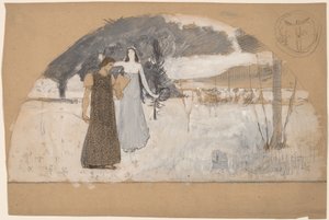 Estudos para Lunetas de Charles Sprague Pearce