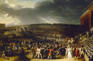 O Festival da Federação em Champ de Mars em 14 de julho de 1790, 1792.