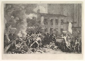 A Tomada da Bastilha em 14 de julho de 1789 Captura da Bastilha em 14 de julho de 1789, ca. 1793 de Charles Thevenin