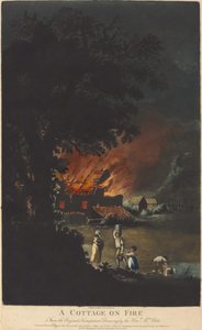 Uma casa de campo em chamas de Charles Turner