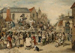 Uma feira em Woodstock, 1838 de Charles Turner