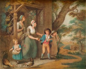 Indo para a escola, século c19 de Charles Turner