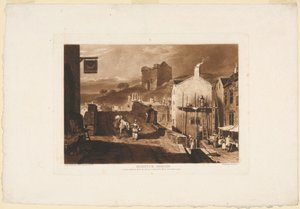 Morpeth, Northumberland, do Liber Studiorum, 1809 de Charles Turner