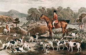 Ralph John Lambton e seu Horse Undertaker and Hounds, final do século XVIII, 1912 de Charles Turner