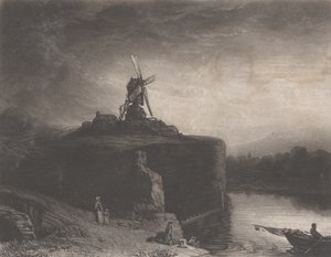 Moinho de Rembrandt, 1823. de Charles Turner