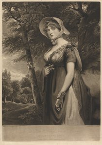 A Muito Honorável Senhora Louisa Manners com um traje camponês de Charles Turner