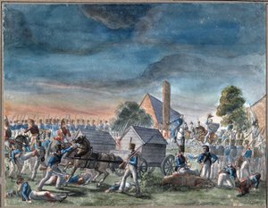 O encontro do Duque de Wellington e do Príncipe Bluecher de Charles Turner Warren