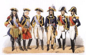 Trajes do exército francês: Oficiais militares de Charles Vernier