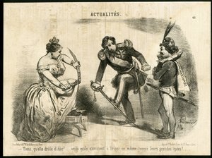 Ilustração de Charles Vernier (? -1887) em Le Charivari de Charles Vernier