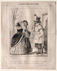 Os franceses se desenham: Visconde, você é feio assim! ..., 1840. de Charles Vernier