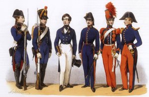 Uniformes do exército francês: Escola Politécnica, Estado-Maior e Cavalaria de Charles Vernier